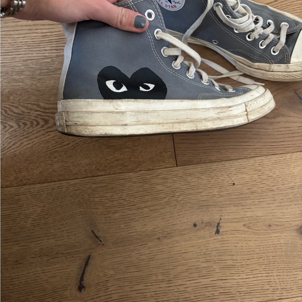 Comme des Garcons x Converse Kids High-Top Sneakers - Gray - Picture 3 of 4